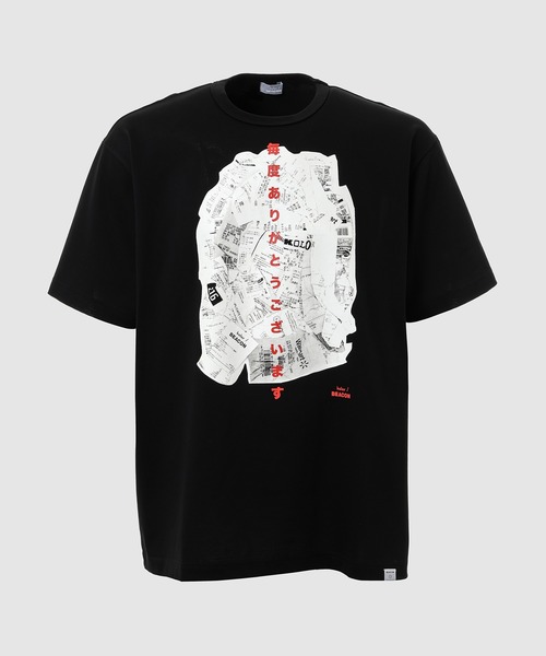 kolor BEACON(カラービーコン)の「25WBM-T04233(Tシャツ/カットソー・メンズ・ブラック/ボルドー/ホワイト・3/2)」の1枚目の写真