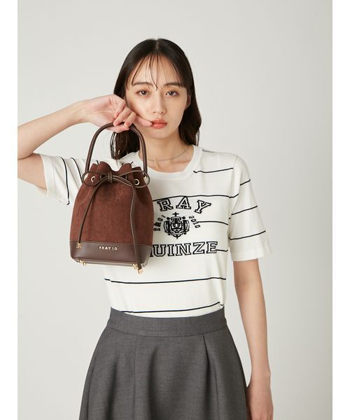 FRAY I.D（フレイアイディー）の「スエードリボンバッグ（ショルダーバッグ・レディース・ブラウン・F）」の14枚目の写真