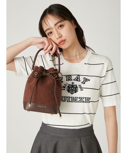 FRAY I.D（フレイアイディー）の「スエードリボンバッグ（ショルダーバッグ・レディース・ブラウン・F）」の22枚目の写真
