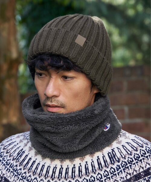 ikka（イッカ）の「ワイドリブニットワッチ（ニットキャップ/ビーニー・メンズ・ライム/ブラック/グレー/チャコールグレー/オフホワイト・FREE）」の12枚目の写真