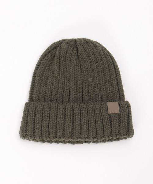 ikka（イッカ）の「ワイドリブニットワッチ（ニットキャップ/ビーニー・メンズ・ライム/ブラック/グレー/チャコールグレー/オフホワイト・FREE）」の4枚目の写真