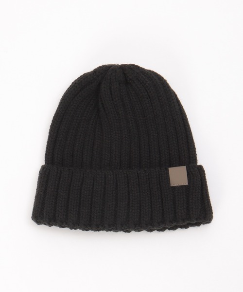 ikka（イッカ）の「ワイドリブニットワッチ（ニットキャップ/ビーニー・メンズ・ライム/ブラック/グレー/チャコールグレー/オフホワイト・FREE）」の3枚目の写真