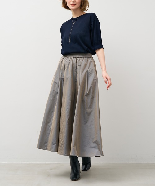 MICA&DEAL（マイカ＆ディール）の「ハーフスリーブニット〈アンサンブル対応〉（ニット/セーター・レディース・ネイビー/オフホワイト・FREE）」の12枚目の写真