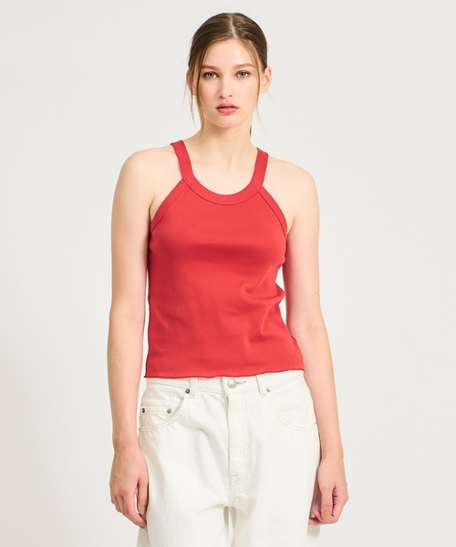 ESTNATION(エストネーション)の「GOOD PEOPLE GOOD STITCHING GOOD PRODUCT for ESTNATION / オーガニックコットン タンクトップ(タンクトップ・レディース・ブラウン/レッド/ネイビー/オフホワイト・FREE)」の1枚目の写真