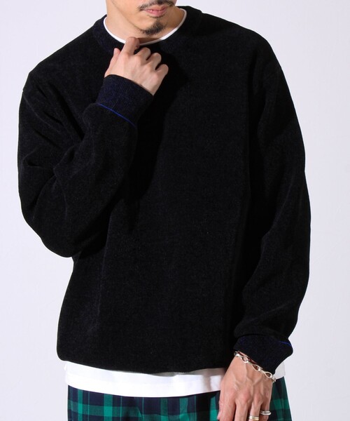 GLOSTER（グロスター）の「【昨年人気アイテム再登場！チクチクしないニット】モールダブルフェイス プルオーバーニット（ニット/セーター・メンズ・ネイビー/ブラック/モスグリーン/グレイッシュベージュ・L/M/S）」の2枚目の写真
