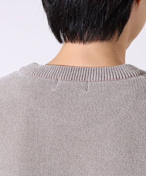 GLOSTER（グロスター）の「【昨年人気アイテム再登場！チクチクしないニット】モールダブルフェイス プルオーバーニット（ニット/セーター・メンズ・ネイビー/ブラック/モスグリーン/グレイッシュベージュ・L/M/S）」の7枚目の写真