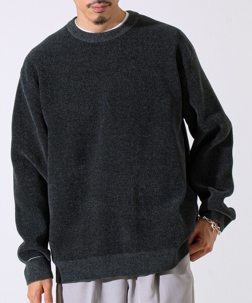 GLOSTER（グロスター）の「【昨年人気アイテム再登場！チクチクしないニット】モールダブルフェイス プルオーバーニット（ニット/セーター・メンズ・ネイビー/ブラック/モスグリーン/グレイッシュベージュ・L/M/S）」の12枚目の写真