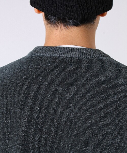 GLOSTER（グロスター）の「【昨年人気アイテム再登場！チクチクしないニット】モールダブルフェイス プルオーバーニット（ニット/セーター・メンズ・ネイビー/ブラック/モスグリーン/グレイッシュベージュ・L/M/S）」の21枚目の写真