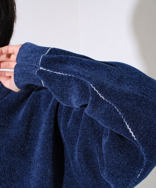 GLOSTER（グロスター）の「【昨年人気アイテム再登場！チクチクしないニット】モールダブルフェイス プルオーバーニット（ニット/セーター・メンズ・ネイビー/ブラック/モスグリーン/グレイッシュベージュ・L/M/S）」の11枚目の写真