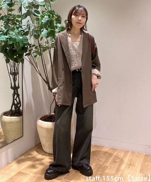 DISCOAT（ディスコート）の「ライトオンスデニムワイドパンツ（デニムパンツ・レディース・ブラック/ブルー・SMALL/MEDIUM/LARGE）」の13枚目の写真