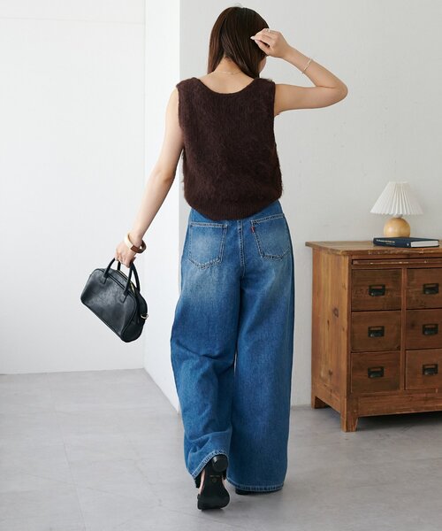 セール】ライトオンスデニムワイドパンツ（デニムパンツ）｜DISCOAT