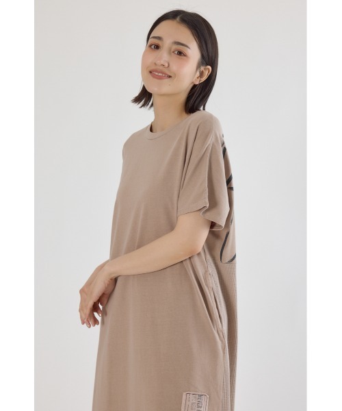 RODEO CROWNS WIDE BOWL（ロデオクラウンズワイドボウル）の「2way ワッフルコンビカットロングワンピース（ワンピース・レディース・ベージュ/オレンジ/ブラック・FREE）」の22枚目の写真