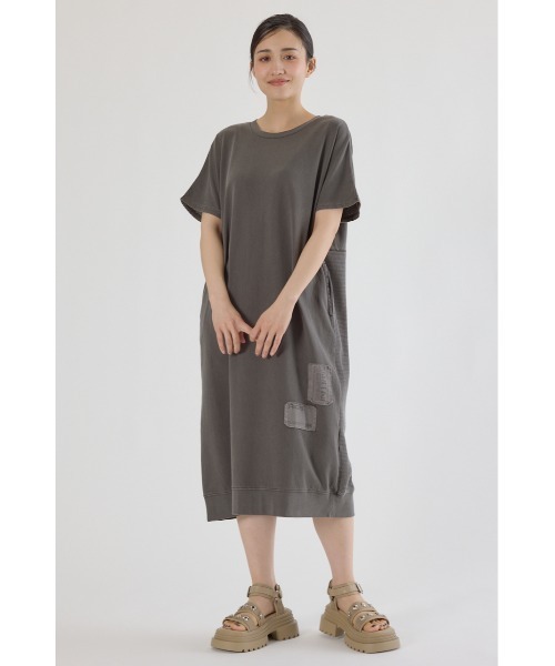 RODEO CROWNS WIDE BOWL（ロデオクラウンズワイドボウル）の「2way ワッフルコンビカットロングワンピース（ワンピース・レディース・ベージュ/オレンジ/ブラック・FREE）」の7枚目の写真