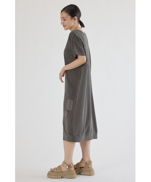 RODEO CROWNS WIDE BOWL（ロデオクラウンズワイドボウル）の「2way ワッフルコンビカットロングワンピース（ワンピース・レディース・ベージュ/オレンジ/ブラック・FREE）」の8枚目の写真