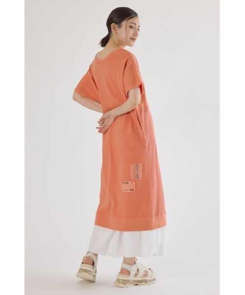 RODEO CROWNS WIDE BOWL（ロデオクラウンズワイドボウル）の「2way ワッフルコンビカットロングワンピース（ワンピース・レディース・ベージュ/オレンジ/ブラック・FREE）」の16枚目の写真