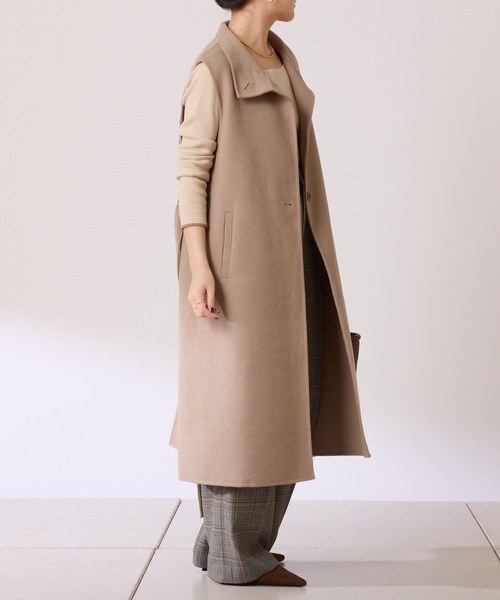 COLLAGE GALLARDAGALANTE（コラージュガリャルダガランテ）の「リバーレイヤードコート/ロングベスト/ノーカラージャケット/2点セットアイテム（その他アウター・レディース・チャコールグレー/ベージュ・FREE）」の21枚目の写真