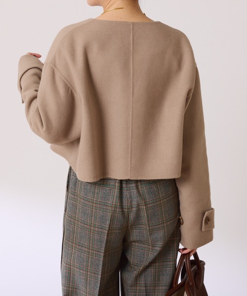 COLLAGE GALLARDAGALANTE（コラージュガリャルダガランテ）の「リバーレイヤードコート/ロングベスト/ノーカラージャケット/2点セットアイテム（その他アウター・レディース・チャコールグレー/ベージュ・FREE）」の13枚目の写真