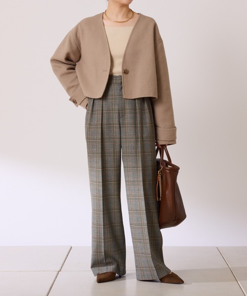 COLLAGE GALLARDAGALANTE（コラージュガリャルダガランテ）の「リバーレイヤードコート/ロングベスト/ノーカラージャケット/2点セットアイテム（その他アウター・レディース・チャコールグレー/ベージュ・FREE）」の22枚目の写真