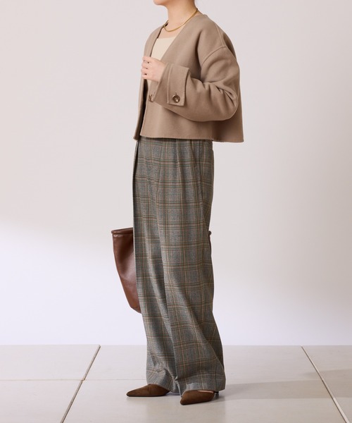 COLLAGE GALLARDAGALANTE（コラージュガリャルダガランテ）の「リバーレイヤードコート/ロングベスト/ノーカラージャケット/2点セットアイテム（その他アウター・レディース・チャコールグレー/ベージュ・FREE）」の15枚目の写真