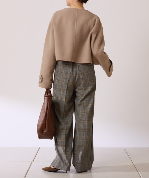 COLLAGE GALLARDAGALANTE（コラージュガリャルダガランテ）の「リバーレイヤードコート/ロングベスト/ノーカラージャケット/2点セットアイテム（その他アウター・レディース・チャコールグレー/ベージュ・FREE）」の16枚目の写真