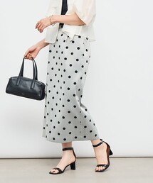 NOLLEY'S タイトスカート ロング ドット柄 麻調 NOLLEY'S｜麻調×リブ切替タイトスカート | Rakuten Fashion(楽天