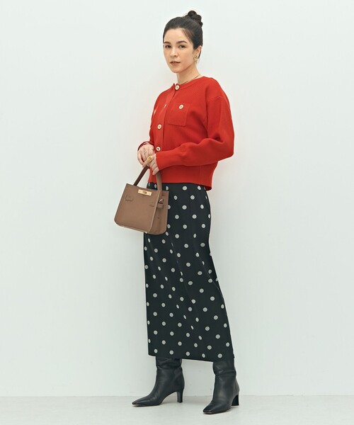 ギズモバレンシアガ ジャガードタイトスカート ひざ丈 ボトムス 36 S NOLLEY'S（ノーリーズ）の「ウォッシャブルストレッチドットジャガード