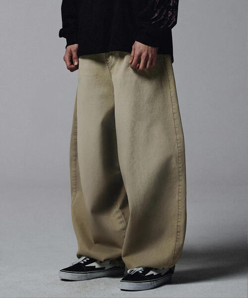 NOT4NERD(ノットフォーナード)の「NOT4NERD/ノットフォーナード/Extra Wide Balloon Pants(デニムパンツ・メンズ・ブルー/ブラック/ベージュ/カーキ・XL/L/M)」の12枚目の写真