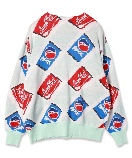 amok(アモク)の「CAN ARGYLE KNIT CARDIGAN(カーディガン/ボレロ・メンズ・グレー/ミント・M/S)」の8枚目の写真