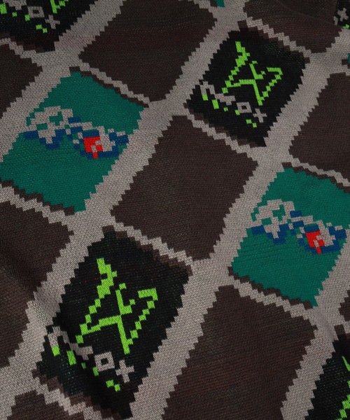 amok(アモク)の「CAN ARGYLE KNIT CARDIGAN(カーディガン/ボレロ・メンズ・グレー/ミント・M/S)」の10枚目の写真
