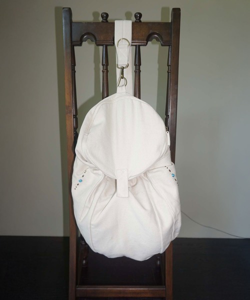 SCULPTOR（スカルプター）の「Three-Way Stud Twill Bag（ショルダーバッグ・レディース・グレー/ナチュラル・FREE）」の6枚目の写真