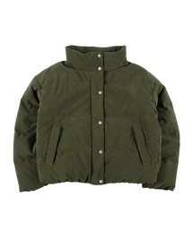 (極美品)23区 コーデュロイ ダウン カーキ 44 ダウンジャケット/コート（グリーン・カーキ/緑色系・コーデュロイ