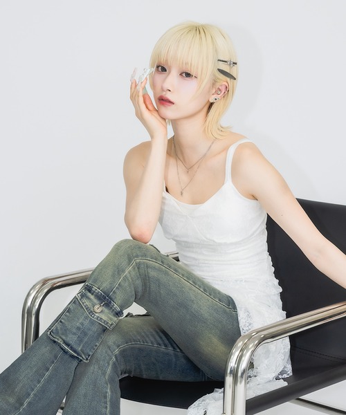 17HR（セブンティーンアワーズ）の「ローウエストフレアデニム（デニムパンツ・レディース・ブルー・FREE）」の19枚目の写真