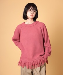 アキラナカ AKIRA NAKA フリンジ ニット セーター 長袖 36 ピンク 楽天市場】アキラ（ニット・セーター｜トップス）：レディース
