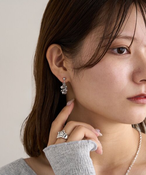 DISCOAT（ディスコート）の「【GOLDY】ツブツブピアス（ピアス（両耳用）・レディース・ゴールド/シルバー・FREE）」の4枚目の写真