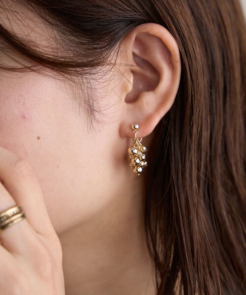 DISCOAT（ディスコート）の「【GOLDY】ツブツブピアス（ピアス（両耳用）・レディース・ゴールド/シルバー・FREE）」の6枚目の写真