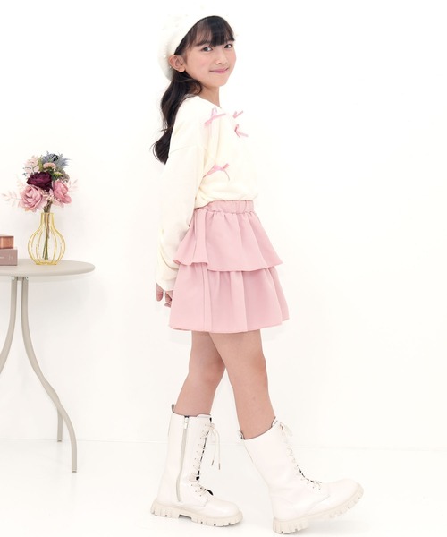 Bee des Bee（ビーデスビー）の「フリルスカート（スカート・キッズ・ピンク/ブラック・110cm/100cm/150cm/140cm/130cm/120cm）」の6枚目の写真