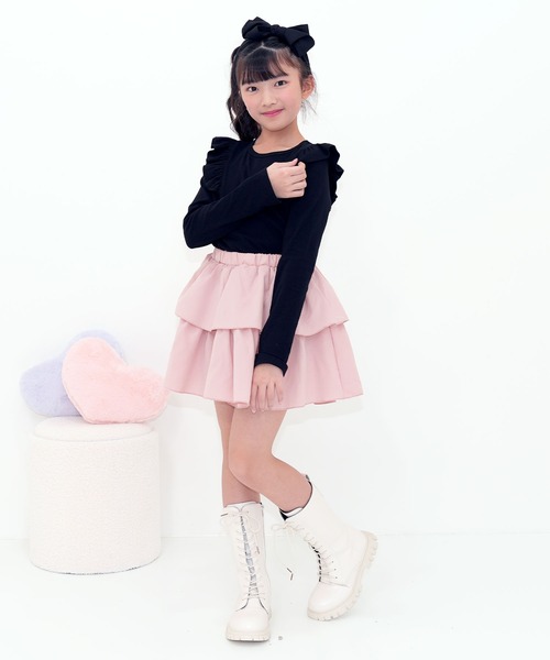 Bee des Bee（ビーデスビー）の「フリルスカート（スカート・キッズ・ピンク/ブラック・110cm/100cm/150cm/140cm/130cm/120cm）」の15枚目の写真