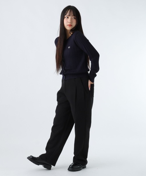 GLOBAL WORK（グローバルワーク）の「タックダンボールスウェットパンツ/AND YUA ANY/579665（スウェットパンツ・キッズ・グレー/ブラック・MEDIUM/SMALL）」の11枚目の写真