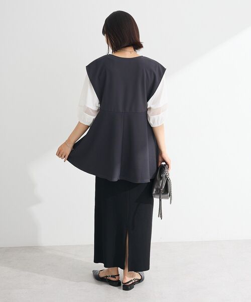 Green　Parks（グリーンパークス）の「リップルフレアベスト（ベスト・レディース・チャコールグレー/ブラック・FREE）」の11枚目の写真