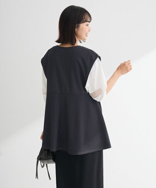 Green　Parks（グリーンパークス）の「リップルフレアベスト（ベスト・レディース・チャコールグレー/ブラック・FREE）」の14枚目の写真