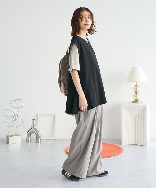 Green　Parks（グリーンパークス）の「リップルフレアベスト（ベスト・レディース・チャコールグレー/ブラック・FREE）」の19枚目の写真