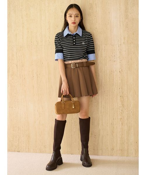 レイヤードデザインプリーツスカショ（その他パンツ）｜SNIDEL