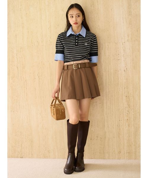 snidel レイヤードデザインプリーツスカショ レイヤードデザインプリーツスカショ（その他パンツ）｜SNIDEL