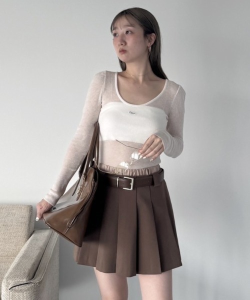 レイヤードデザインプリーツスカショ（その他パンツ）｜SNIDEL