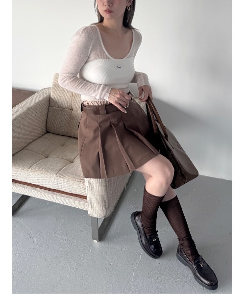 セール】レイヤードデザインプリーツスカショ（その他パンツ）｜SNIDEL