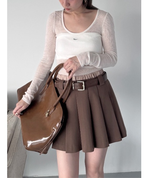 セール】レイヤードデザインプリーツスカショ（その他パンツ）｜SNIDEL