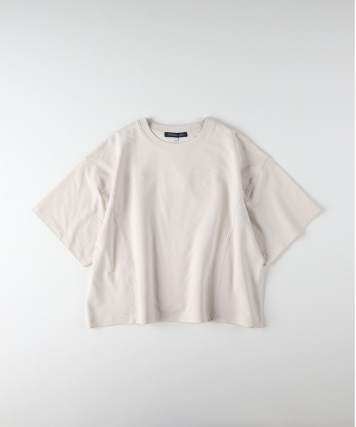 Right-on(ライトオン)の「HONEYSUCKLE ROSE(ハニーサックルローズ)【レディース】【見た目は秋、機能は夏】「インレイ」ショートTシャツ(接触冷感/UVカット)(Tシャツ/カットソー・レディース・オフホワイト/ブラウン/ブラック・S/L/M)」の3枚目の写真