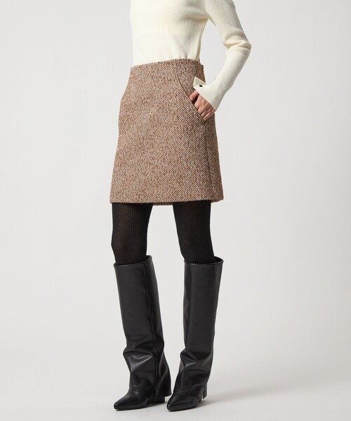 EMMEL REFINES（エメルリファインズ）の「＜EMMEL REFINES＞EM ツィードライク ボンディング ミニスカート（スカート・レディース・ブラック/ブラウン・M/S）」の22枚目の写真