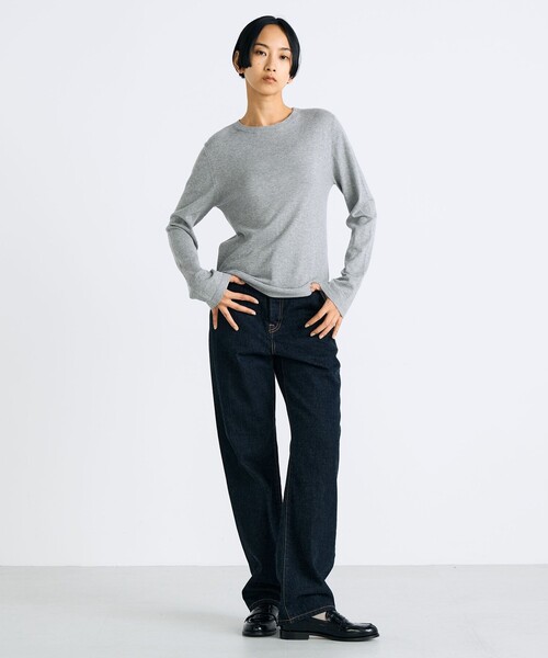 セール】コットンカシミヤ ロングスリーブニット（ニット/セーター