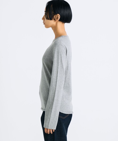 セール】コットンカシミヤ ロングスリーブニット（ニット/セーター